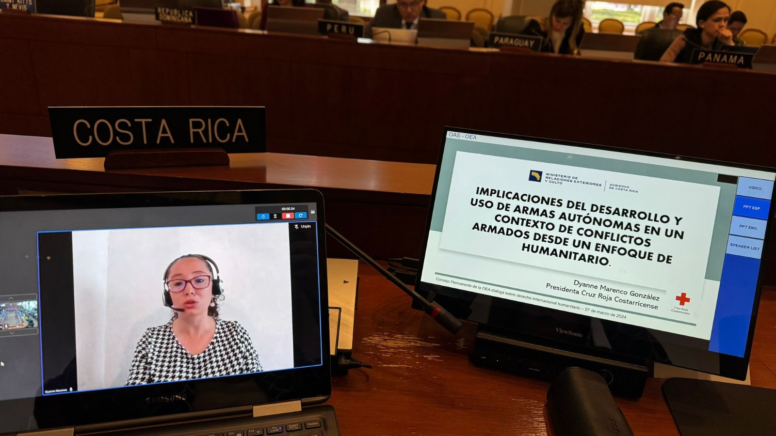 Costa Rica levanta su voz ante la OEA para destacar compromiso con el  Derecho Internacional Humanitario - CRC 891