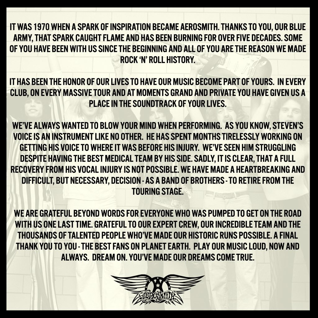 Fuente: Aerosmith Oficial Website